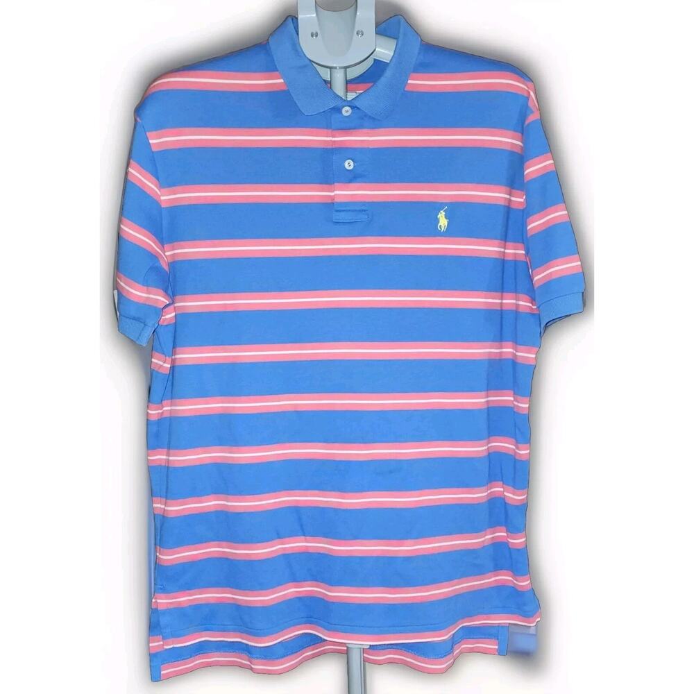 Vintage POLO By Ralph Lauren Men's Polo With Yellow Pony 100% Cotton Size LG
